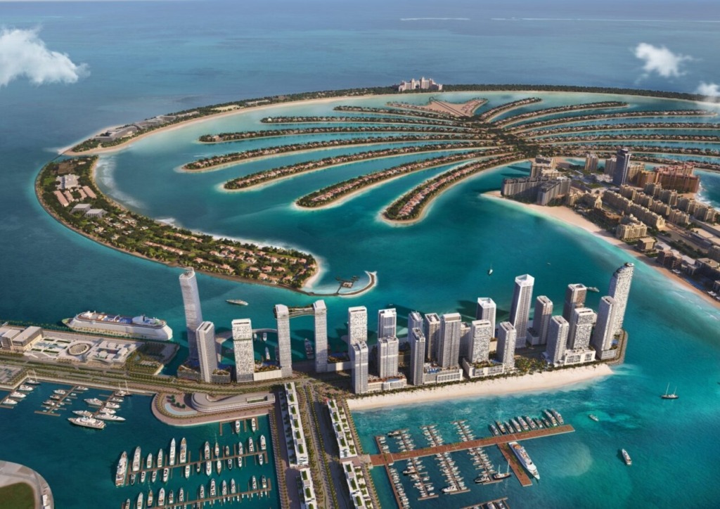 Dubai Harbour Waterfront Luftansicht